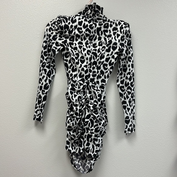 Black & White Ryan Leopard Night Out Dress - Picture 6 of 7